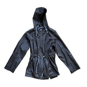 INTL d.e.t.a.i.l.s Parka In A Pocket Packable Windbreaker Hooded Jacket EUC M